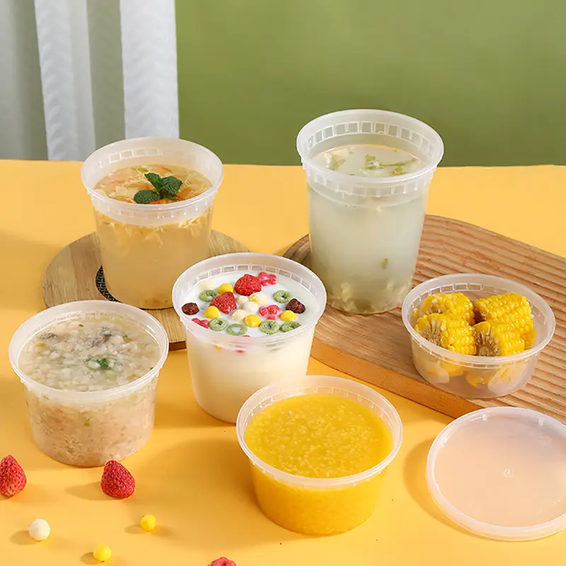 12オンスクリアラウンドデリプラスチック食品容器