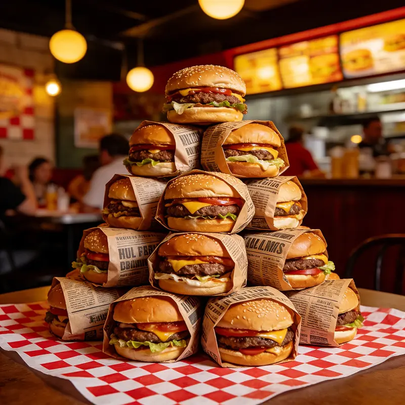 38*28cm ハンバーガーペーパー