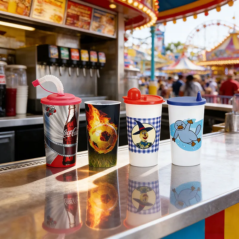 500ml 印刷プラスチックカップ