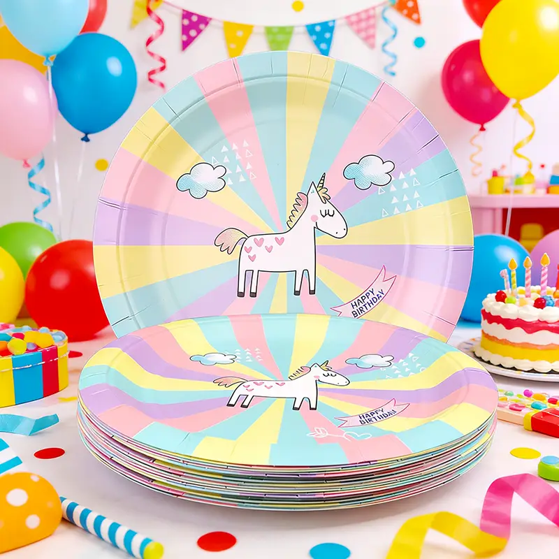 7インチ使い捨て丸型紙皿