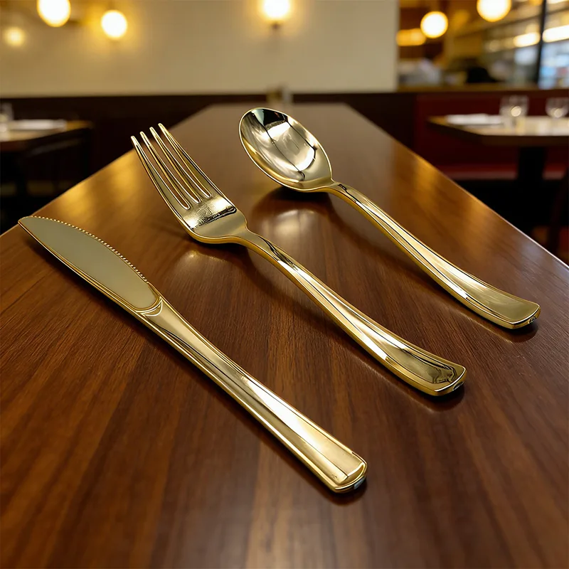 クラシック パーティー ナイフ フォーク スプーン プラスチック カトラリー